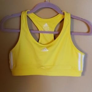 Adidas size L yellow sports bra